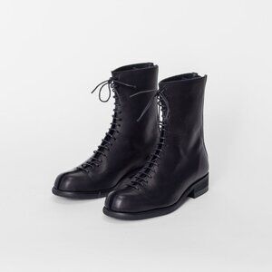 NEW Y’s Yohji Yamamoto Black Lace-Up Ankle Boots – US 7 / EU 38 / JP 24 (4)